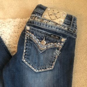 Miss Me Jeans (make an offer) inseam is 33 1/2.